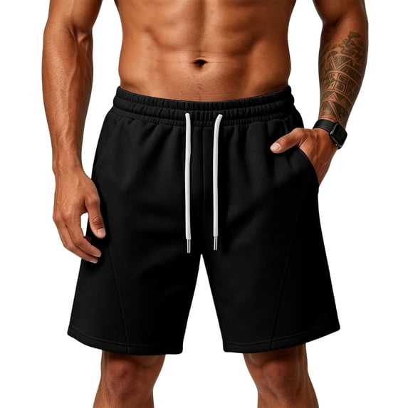 Men's Athletic Shorts Baggy Sweat Shorts Cotton Fleece Workout Gym Lounge Shorts with Pockets, 2XL