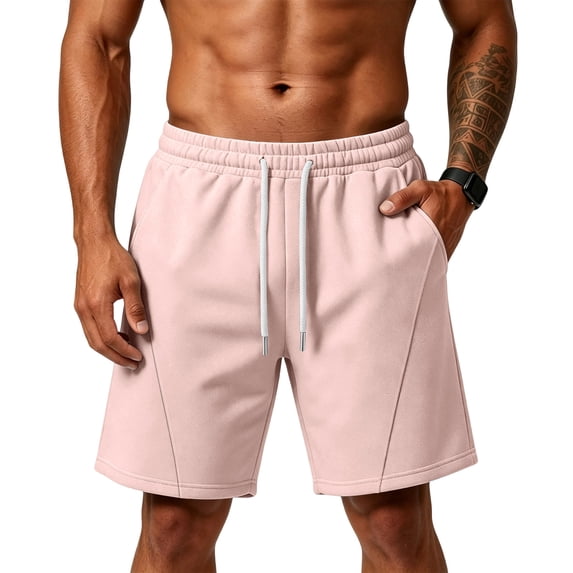 Men's Athletic Shorts Baggy Sweat Shorts Cotton Fleece Workout Gym Lounge Shorts with Pockets, 2XL