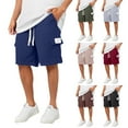 thumbnail image 1 of Men's Athletic Shorts Men's Flat Front Short Running Shorts Work Casual Shorts with Pockets Stretch Waist Athletic Gym Short Activewear Workout Shorts for Men, 1 of 7
