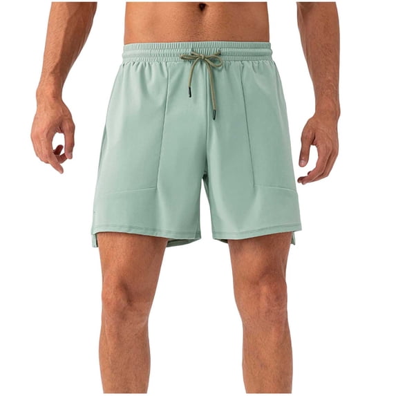 Men's Athletic Shorts Performance Quick Dry Workout Running Short Pants, 5" Inseam Stretch Elastic Waistband Drawstring for Training & Basketball & Beach Vacation