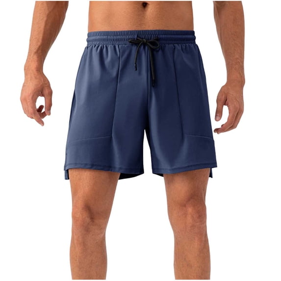 Men's Athletic Shorts Performance Quick Dry Workout Running Short Pants, 5" Inseam Stretch Elastic Waistband Drawstring for Training & Basketball & Beach Vacation