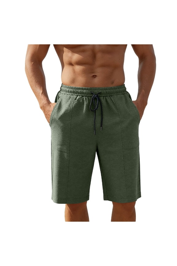 Men's Athletic Shorts Performance Quick Dry Workout Short Pants, 9" Inseam Summer Lightweight Breathable Regular Fit Elastic Waist Drawstring Short Pants with Pockets