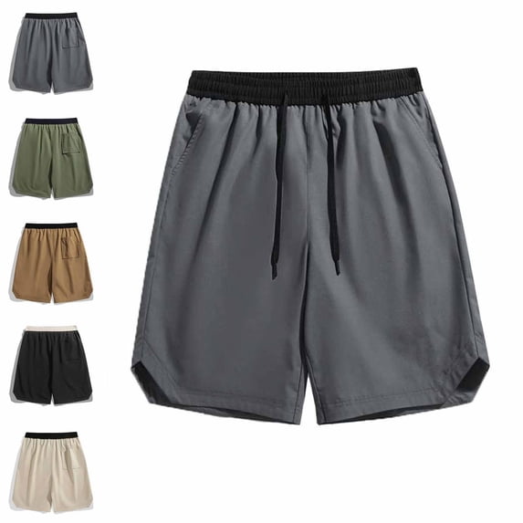 Men's Athletic Shorts Quick Dry Men Shorts Casual Running Shorts Men with Drawstring