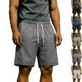 thumbnail image 1 of Men's Athletic Shorts Quick Dry Performance Ripstop Running Short Pants 9" Inseam Workout Training Elastic Waist Drawstring Travel Hiking Shorts with Zipper Pockets, 1 of 10