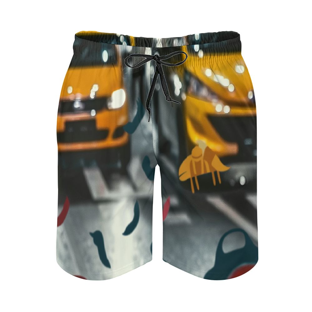 Men's Athletic Shorts Racing Cars Urban Transportation Gym Running ...