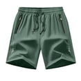 thumbnail image 1 of Men's Athletic Shorts Running Gym Workout Shorts Zipper Pockets Quick Dry Lightweight Breathable Sports Training Jogging Shorts with Drawstring Elastic Waist Mint Green 3XL, 1 of 5