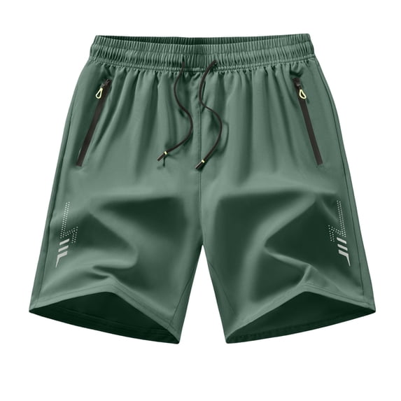 Men's Athletic Shorts Running Gym Workout Shorts Zipper Pockets Quick Dry Lightweight Breathable Sports Training Jogging Shorts with Drawstring Elastic Waist Mint Green 3XL