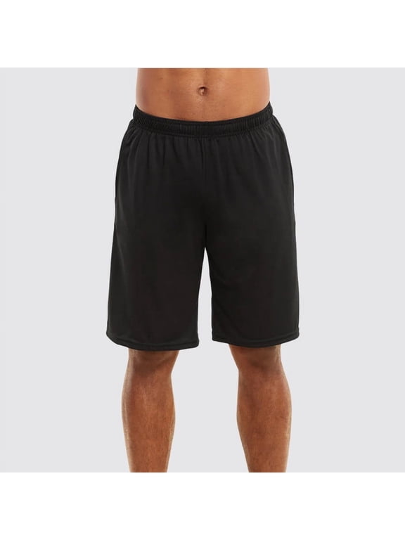 Men’s Athletic Shorts Running with Pockets Drawstring S-3XL Regular Big & Tall Solid Elastic Waist Training Gym Workout Sports Bottoms Menswear