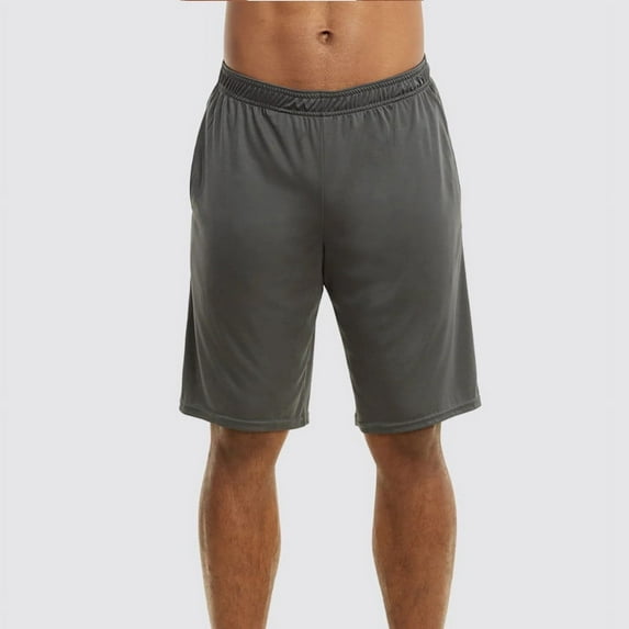 Men’s Athletic Shorts Running with Pockets Drawstring S-3XL Regular Big & Tall Solid Elastic Waist Training Gym Workout Sports Bottoms Menswear