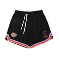thumbnail image 1 of Men's Athletic Shorts Solid 2 in 1 Layered Elastic Waist Drawstring Inner Brief Breathable Quick Dry 5 Inch Gym Running Workout Shorts Black XXL, 1 of 6