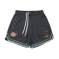 thumbnail image 1 of Men's Athletic Shorts Solid 2 in 1 Layered Elastic Waist Drawstring Inner Brief Breathable Quick Dry 5 Inch Gym Running Workout Shorts Dark Gray 3XL, 1 of 6