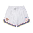 thumbnail image 1 of Men's Athletic Shorts Solid 2 in 1 Layered Elastic Waist Drawstring Inner Brief Breathable Quick Dry 5 Inch Gym Running Workout Shorts White L, 1 of 6