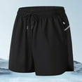 thumbnail image 1 of Men's Athletic Shorts with Hidden Zipper and Drawstring Leisure Solid Color Loose And Comfortable Motion Straight-leg Work Shorts, S-3XL, 1 of 9