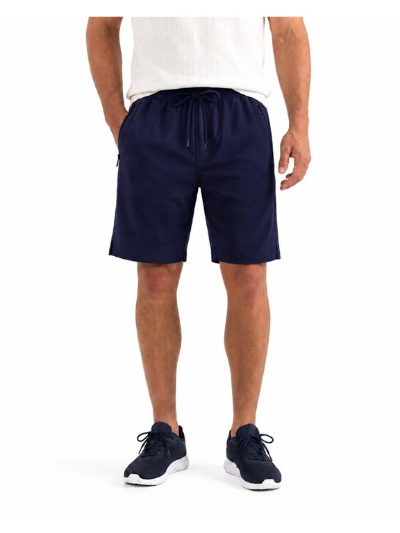 Men's Athletic Shorts with Zipper Pockets Lightweight Drawstring Stretch for Workout Gym Basketball 30-42