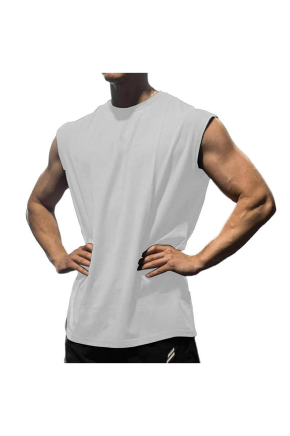 Men's Athletic Sleeveless Shirt, Breathable Moisture Wicking Gym Training Shirt, Flexible Workout Tank Top for Men