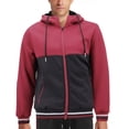 thumbnail image 1 of Men's Athletic Sport Casual Running Jogging Gym Two Tone Sweat Tracksuit Gym Set (M, Unique 3 Burgundy/Black), 1 of 4