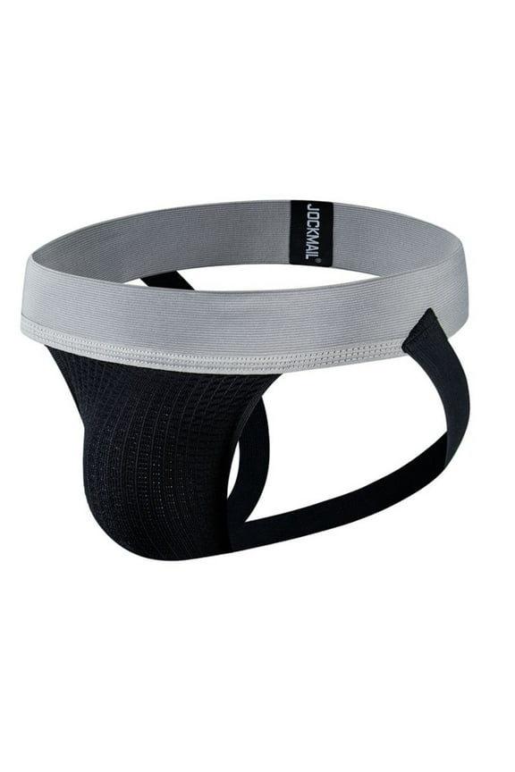 Men's Athletic Supporter Briefs Jockstrap Underwear Elastic Nylon Pouch Bikini Briefs