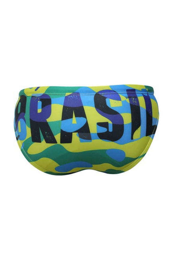 Men’s Athletic Swimwear Sporti Swimsuit Green MTS Brazil Camouflaged Active Swimmers for Underwater Sport