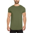thumbnail image 1 of Men's Athletic T-Shirt Performance Gym Longline Shirt Running Workout Training Short Sleeve Tops, 1 of 7