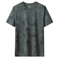thumbnail image 1 of Men's Athletic T Shirt Thin Ice Silk Sportswear Lightweight Breathable Short Sleeve Casual Tee for Active Mens T-Shirts Solid Color Sleeve Casual Crew Neck Basic Tees, 1 of 2