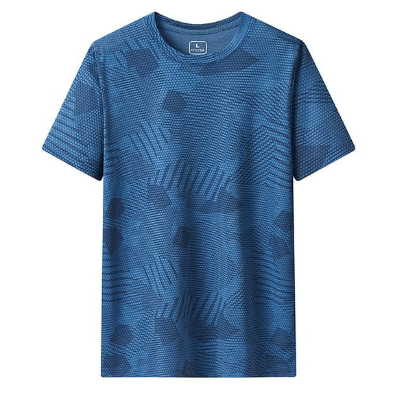 Men's Athletic T Shirt Thin Ice Silk Sportswear Lightweight Breathable Short Sleeve Casual Tee for Active Mens T-Shirts Solid Color Sleeve Casual Crew Neck Basic Tees