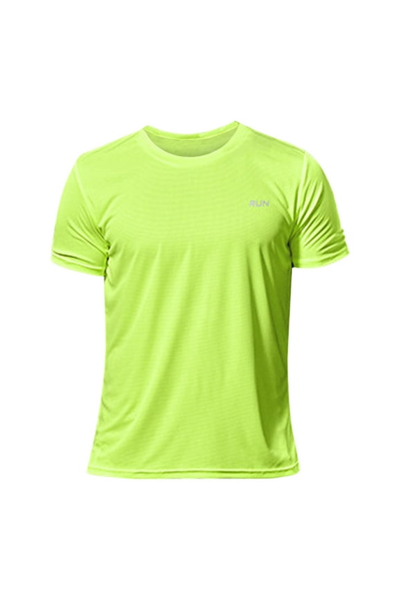 Men's Athletic T Shirts Breathable Ice Silk Running Fitness Short Sleeve Tops for Active Performance