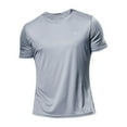 thumbnail image 1 of Men's Athletic T Shirts Breathable Ice Silk Running Fitness Short Sleeve Tops for Active Performance, 1 of 7