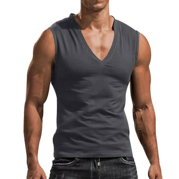 Men's Athletic Tank Tops V Neck Lightweight Sleeveless T Shirt for Gym Fitness Workout Sports Casual Wear Mens T-Shirts Color Tank Top Pack Of 6