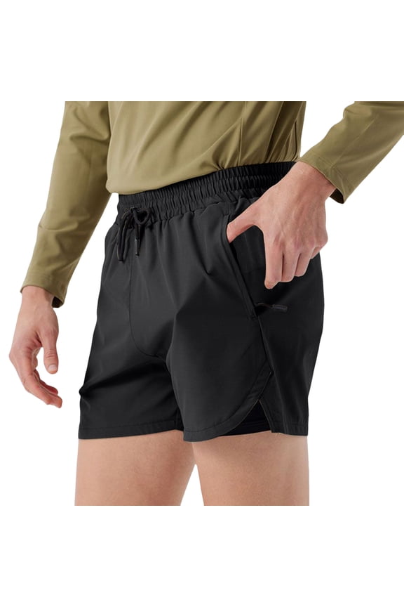 Men's Athletic Three Quarter Pants With Back Side Splicing Mesh Leg Opening Design Casual Pants Outdoor Sports Fitness Clothing Shorts