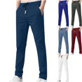 thumbnail image 1 of Men's Athletic Track Pants Lightweight Tapered Leg Bottoms Drawstring Elastic Waist with Pockets for Running Workout Fall, 1 of 4