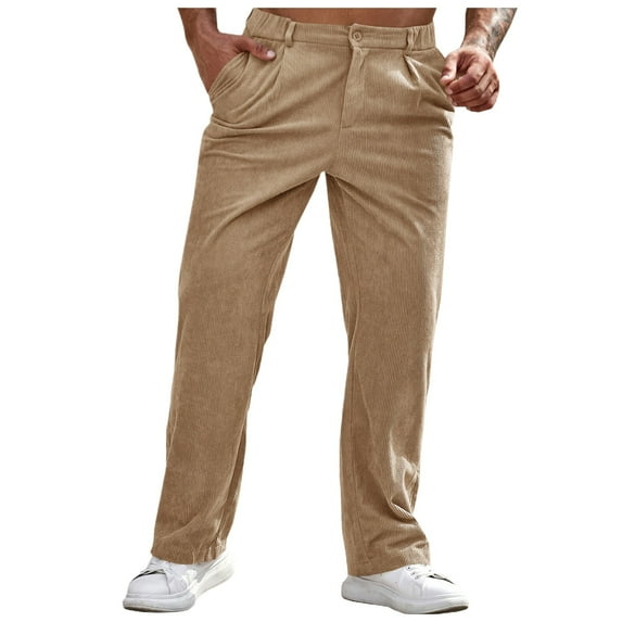 Men's Athletic Training Pants with Stretch Fabric for Fitness Running and Slim Fit Comfort Wear Work Pants for Men Solid Casual Outdoor Pants Straight Type Trousers