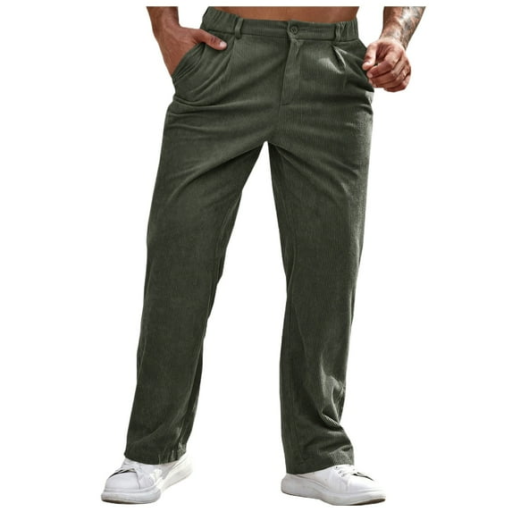 Men's Athletic Training Pants with Stretch Fabric for Fitness Running and Slim Fit Comfort Wear Work Pants for Men Solid Casual Outdoor Pants Straight Type Trousers