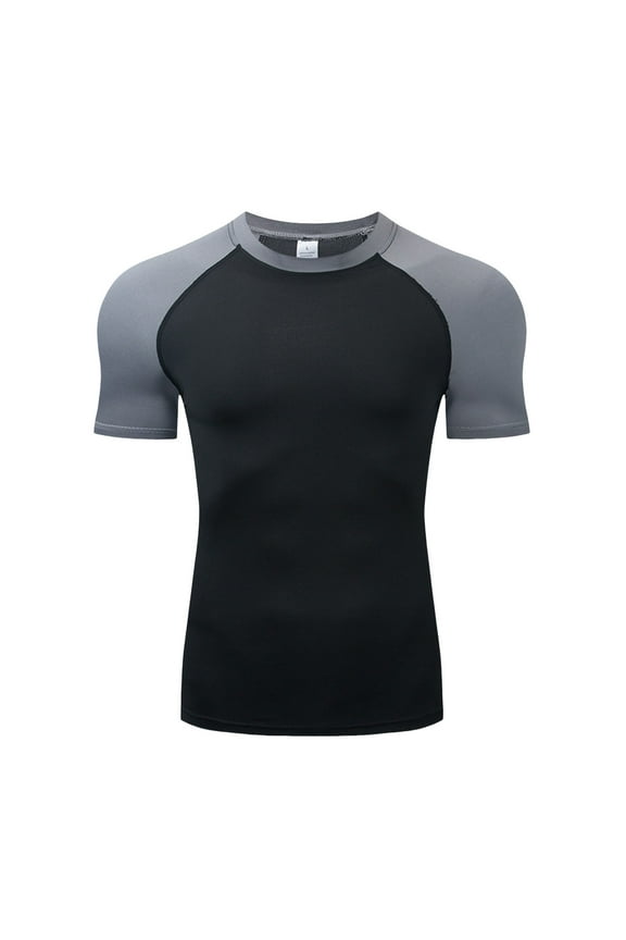 Men's Athletic Training Shirt Fitness Tee for Running and Workouts Performance Wear Sweat Wicking Short Sleeve Top