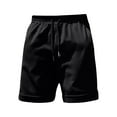 thumbnail image 1 of Men's Athletic Training Shorts, Casual Multi-Pocket Cargo Shorts with Elastic Waist & Quick-Dry Tech Fabric ,Black 2XL, 1 of 5