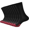 thumbnail image 1 of Men's Athletic Work Socks Black Red 10 Pack 10-13, 1 of 7