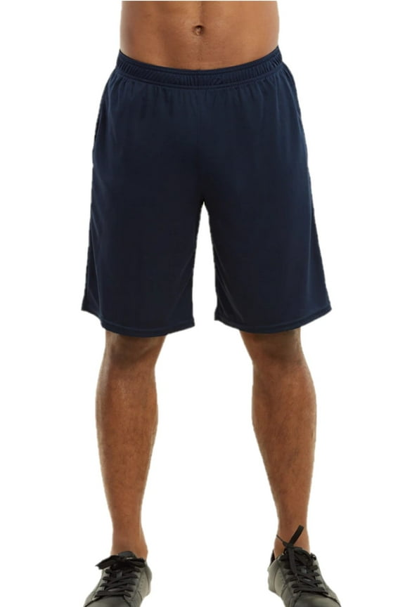 Men's Athletic/Workout Gym Running Shorts with Pockets, Navy, 2X-Large, 1 Pack