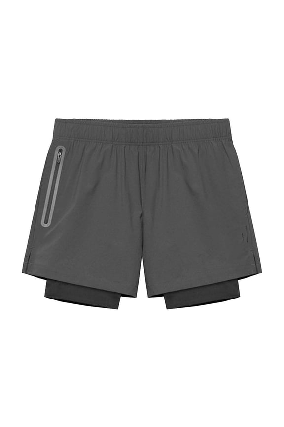 Men's Athletic Workout Shorts 2 in 1 with Compression Liner, 5" Quick Dry Running Short Pants Performance Activewear for Marathon Running