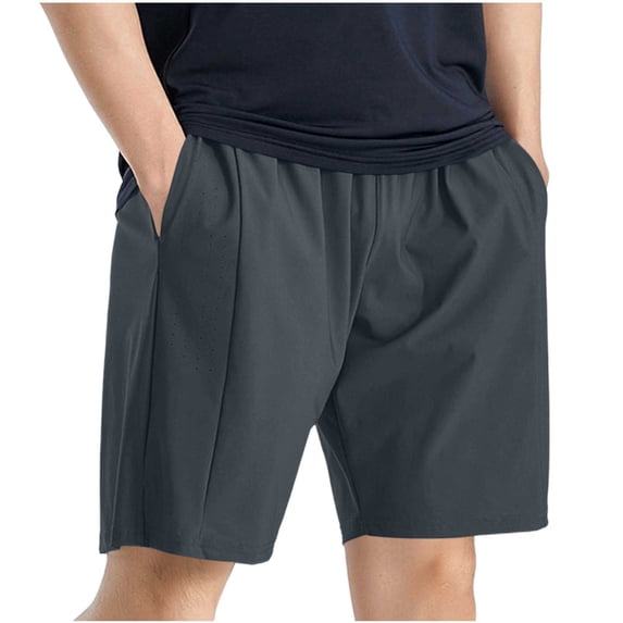 Men's Athletic Workout Shorts 8" Inseam Mesh Side Vents Performance Short Pants for Running Training Exercise Lightweight Quick Dry Breathable Fitness with Pockets