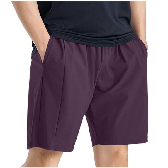 Men's Athletic Workout Shorts 8" Inseam Mesh Side Vents Performance Short Pants for Running Training Exercise Lightweight Quick Dry Breathable Fitness with Pockets