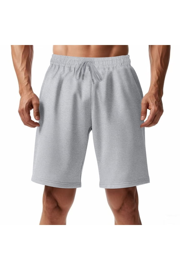 Men's Athletic Workout Shorts 9" Inseam Quick Dry Performance Training Short Pants with Pockets, Above Knee Lightweight Breathable Running Sports Bottoms
