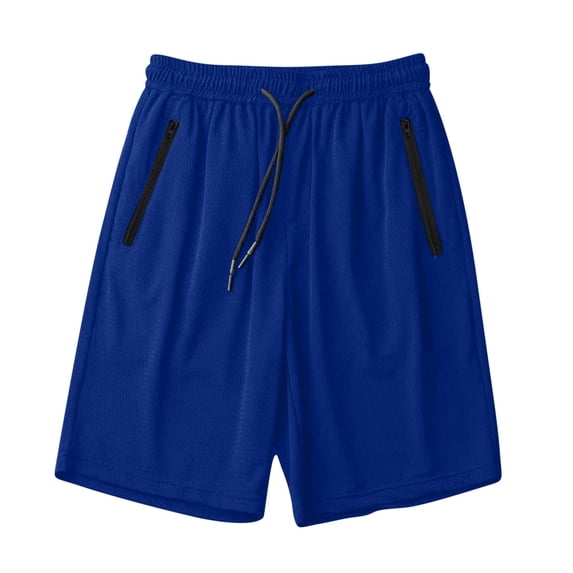 Men's Athletic Workout Shorts for Men with Zipper Pockets Summer Quick-Dry Ligthweight Breathable Short Pants for Basketball Training 7" Inseam Plus Size