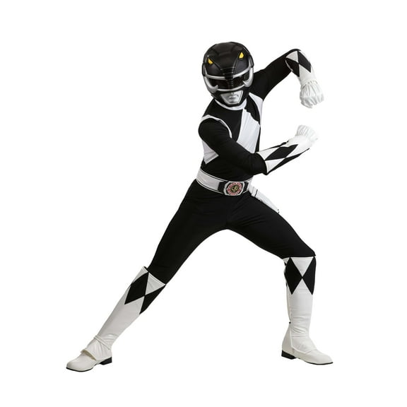 Men's Authentic Power Rangers Black Ranger Costume