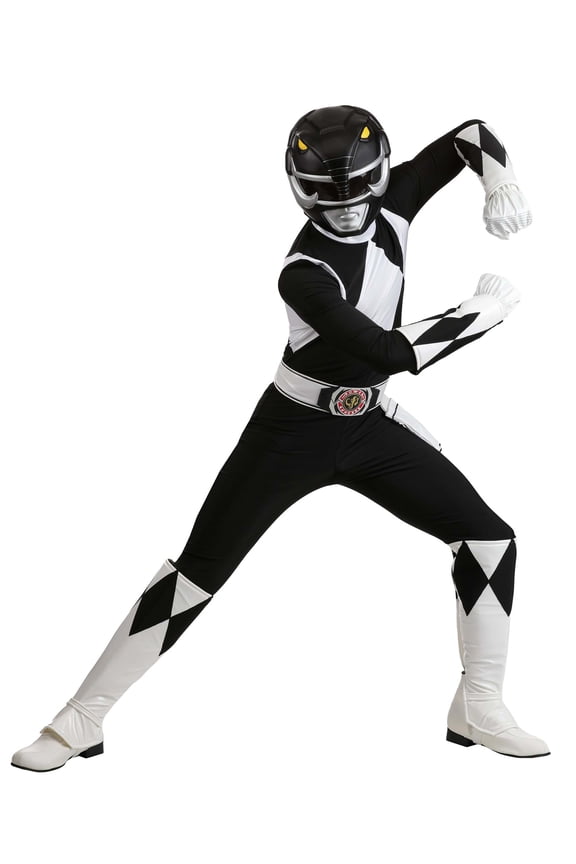 Men's Authentic Power Rangers Black Ranger Costume