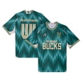 thumbnail image 1 of Men's Authmade x NBA Green Milwaukee Bucks Soccer Kit Fashion Jersey, 1 of 7