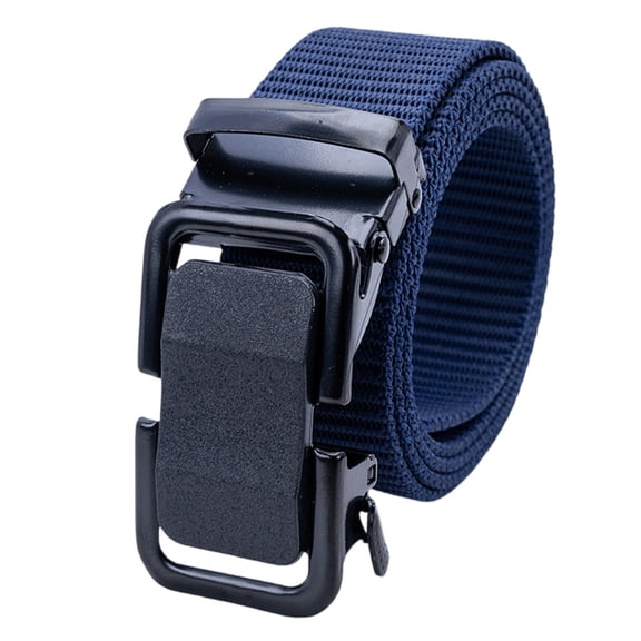 Men's Woven Waist Belt Automatic Buckle Nylon Webbing with Automatic Belt for Outdoor Activities and Work