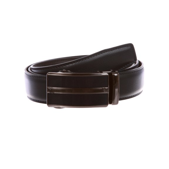 Men's Automatic Buckle Slide Ratchet Feather Edged Perfect Fit Dress Belt
