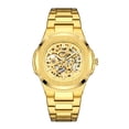 thumbnail image 1 of Men's Automatic Mechanical Skeleton Watch,Stainless Steel Bracelet Wrist Watch, 1 of 5