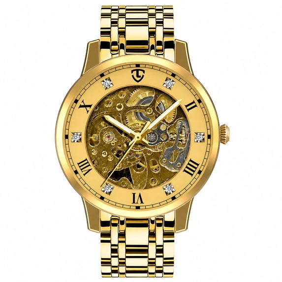 Men's Automatic Mechanical Watch with Stainless Steel Band,Luminous Hands,Self Winding Man Watch Waterproof Business Watches Gift for Men