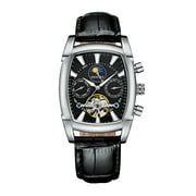Mens Automatic Wristwatches Self-Wind Mechanical Watch,Luminous Display Black