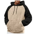 thumbnail image 1 of Men's Autumn And Winter Casual Solid Color Hooded Sweater With Large Pocket Top, 1 of 1